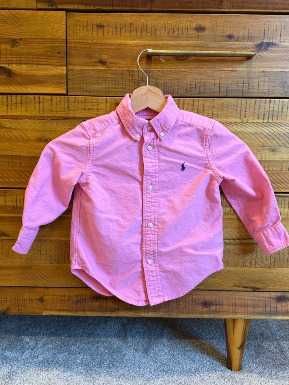 Ralph Lauren Pink Button-Down Oxford Shirt for Kids